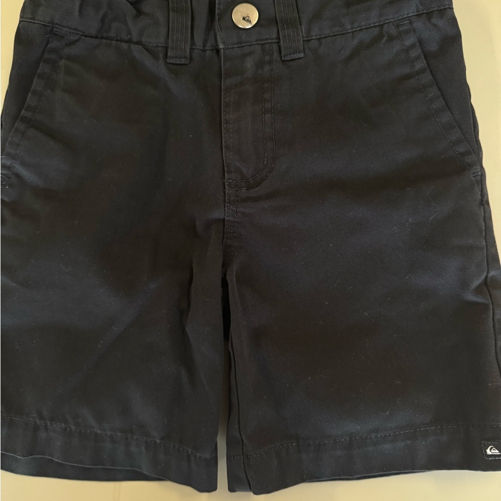 2 pair Quiksilver Midnight Black and Tan Shorts